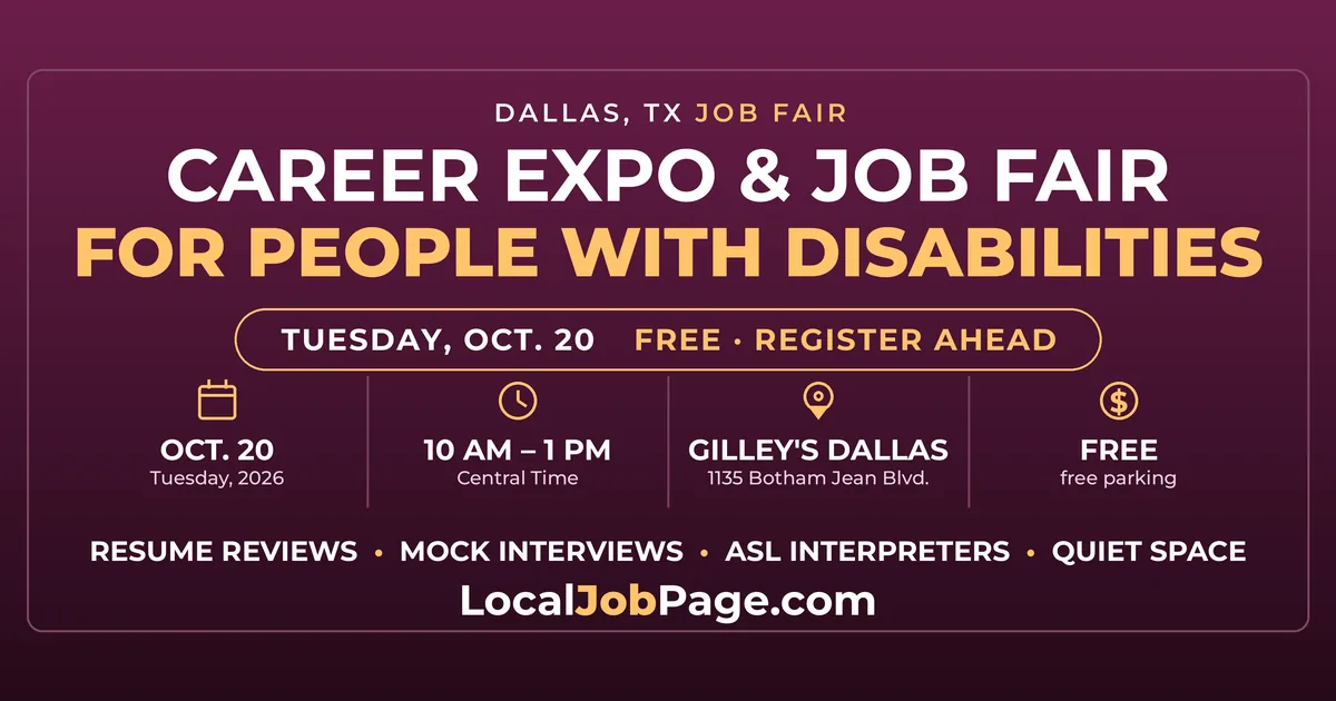 Dallas Job Fair for People With Disabilities Oct. 20 at Gilley's