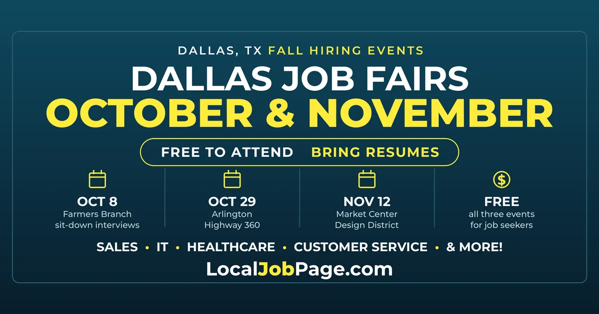 Fall 2026 Dallas Job Fairs & Hiring Events: Your Complete Guide